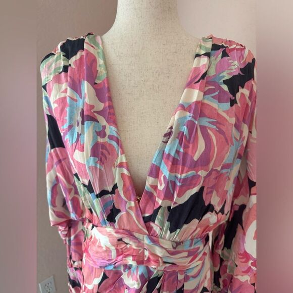 Stunning Sheike Fire Island dress with button sleeves floral pattern aus 12 - Picture 11 of 16